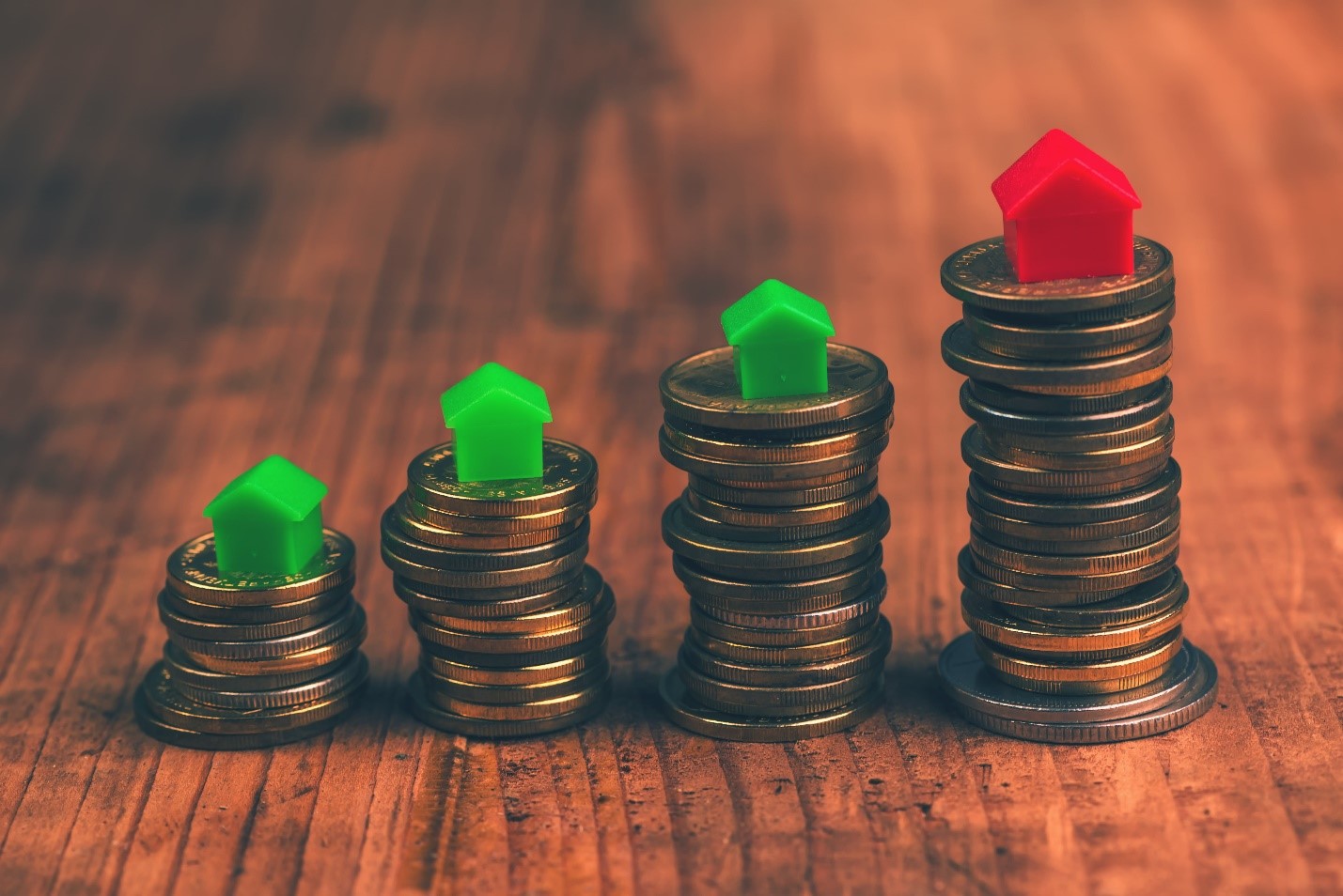 house coins stack